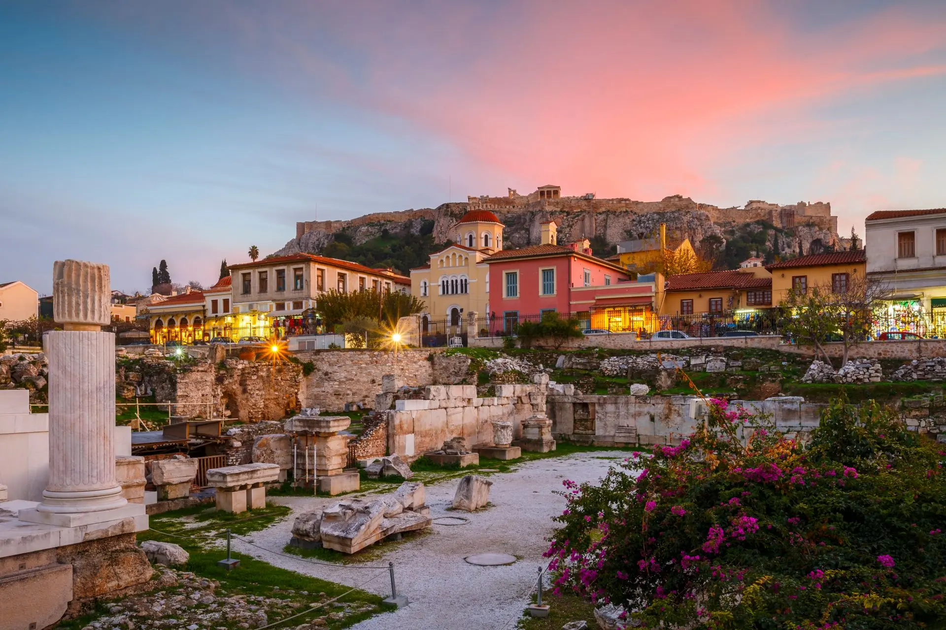 Athens - Hadrians library remains