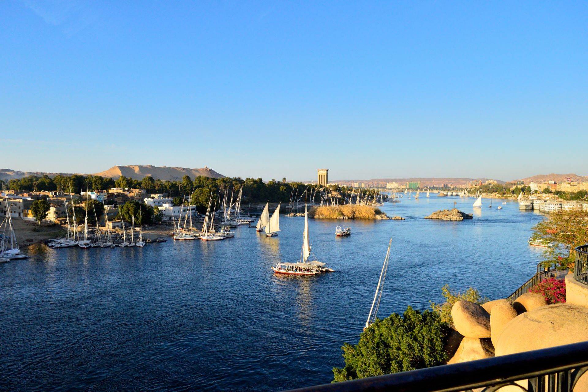 A scene for the Nile in Aswan EGYPT