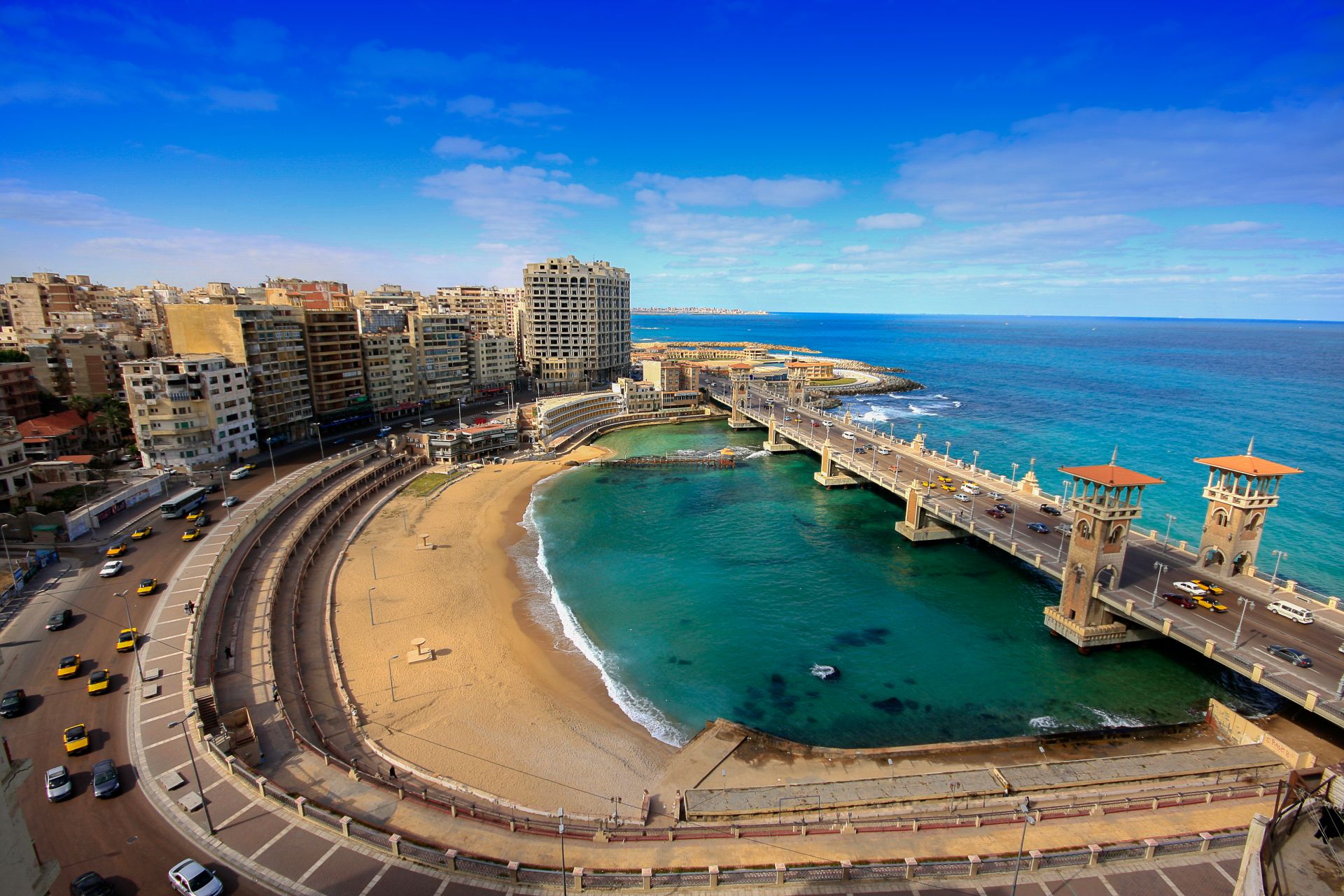 Stanly,Bridge,Alexandria,City,Egypt,Photography,From,The,Aircraft